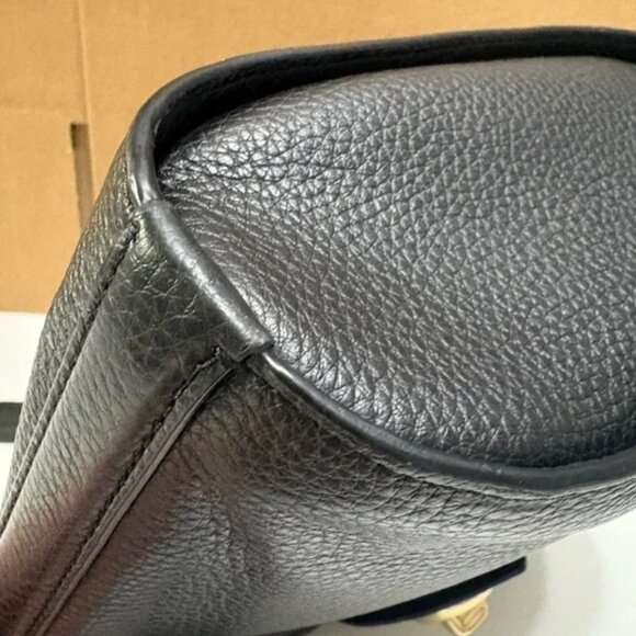 Coach Addie Crossbody Bag | LIKE NEW | Black Pebble Leather | Structured - Picture 13 of 14